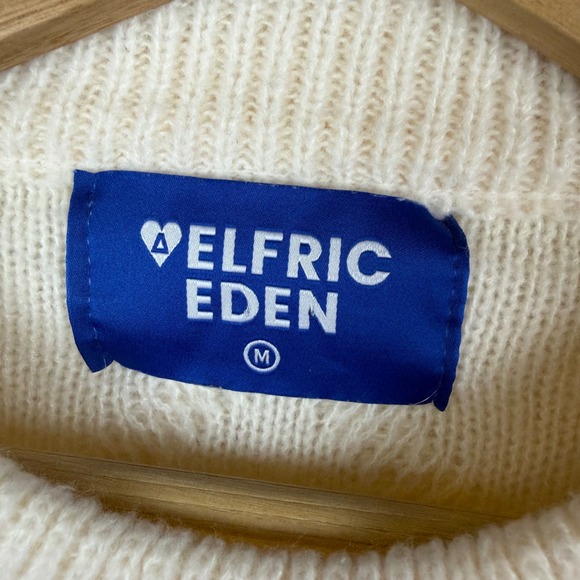 Aelfric Eden Cream Cable Knit Sweater Medium Fisherman Minimalist Cozy Neutral - Picture 7 of 12